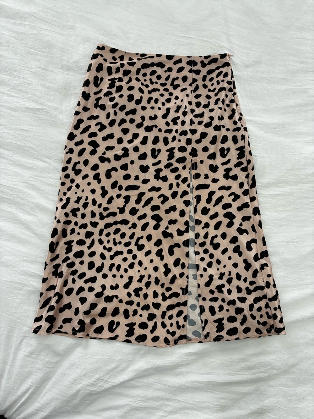 Princess Polly Leopard-Print Midi Skirt in Beige and Black